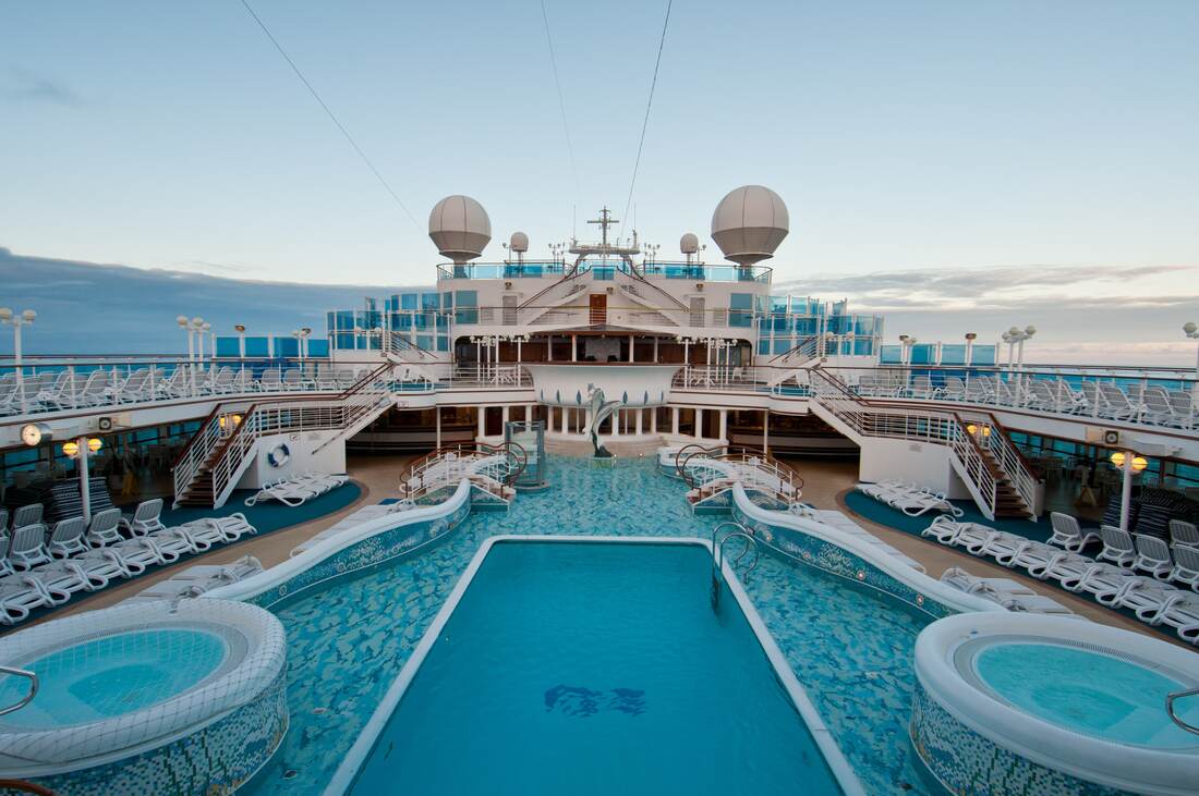 Cruise ship pool area